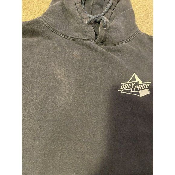 Obey Propaganda Mens Black Hoodie Sweatshirt Jacket Size Medium - Picture 4 of 8